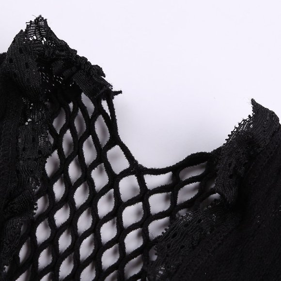 Lingerie Sexy Slutty Cosplay Black Bodysuit Bodystocking Fishnet Hot - Picture 9 of 9